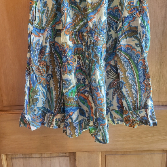 House of Harlow 1960 Boho Floral Blue Ivory Dress Size Small - Picture 8 of 11